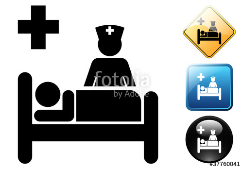 500x348 Hospital Bed Pictogram And Signs Stock Image And Royalty Free