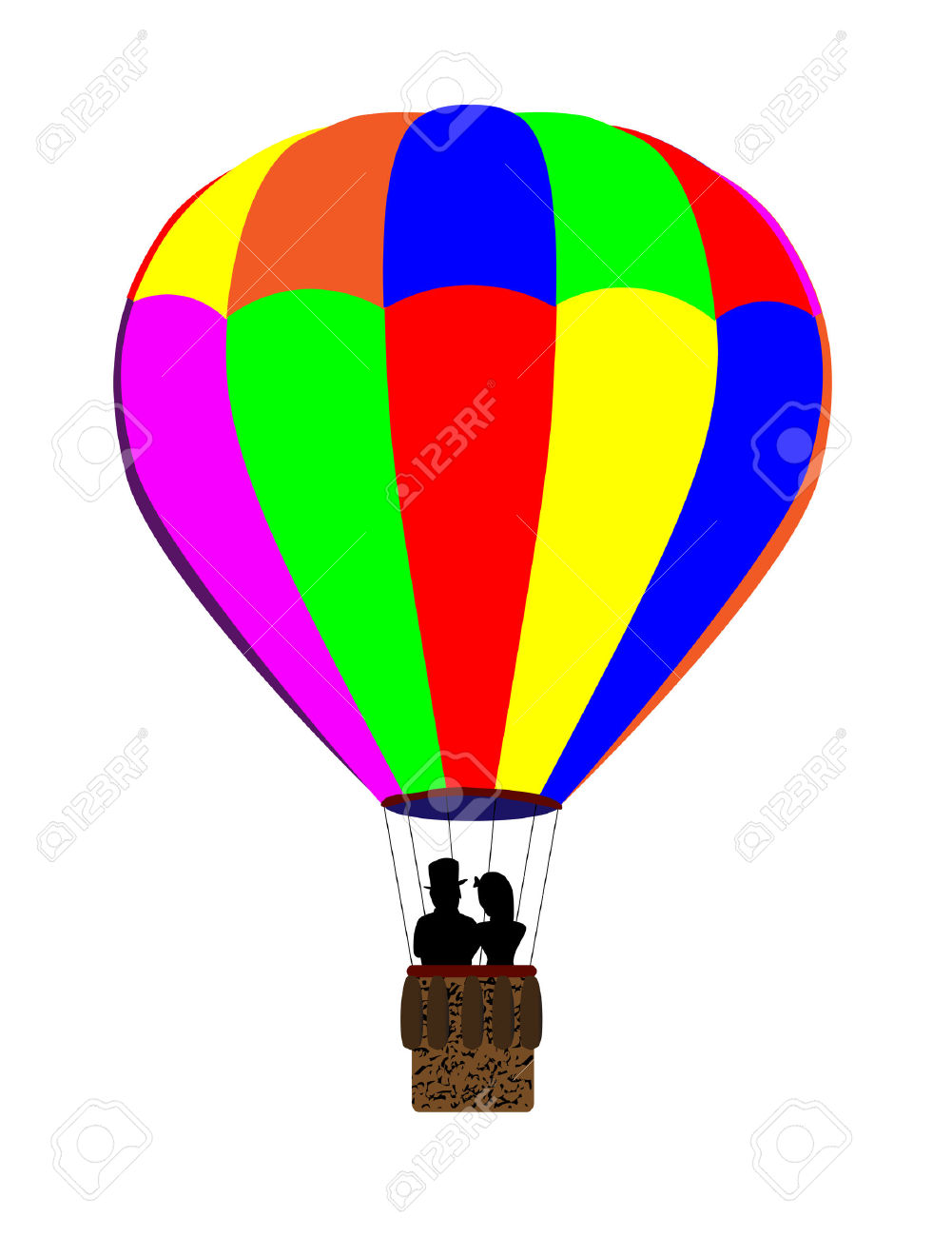 1001x1300 Hot Air Balloon Clipart Colourful