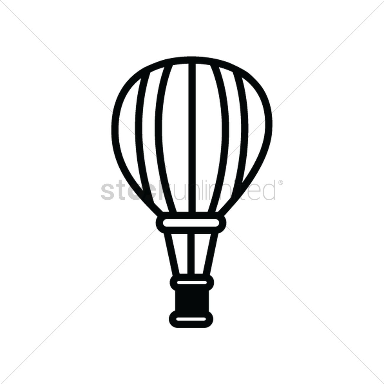 1300x1300 Hot Air Balloon Silhouette Vector Image