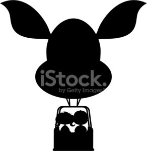 292x300 Kids In Hot Air Balloon Silhouette Stock Vectors