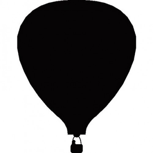 500x500 Vintage Hot Air Balloon Silhouette