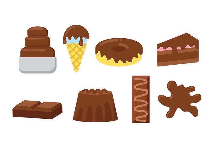 700x490 Chocolate Silhouette Vector Icons