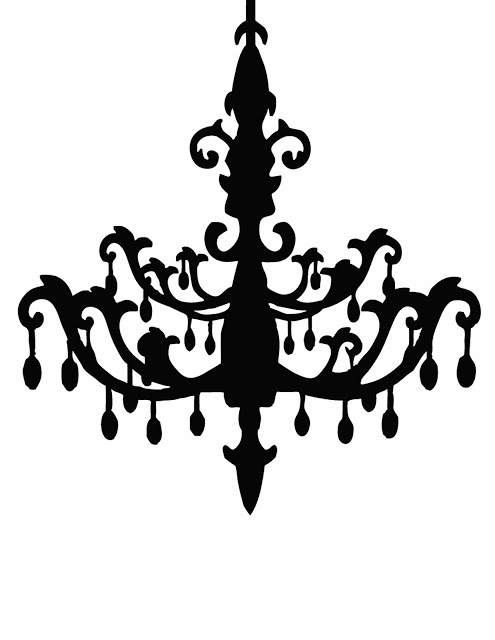495x640 Doodlecraft Freebies Week Chandelier Silhouettes!