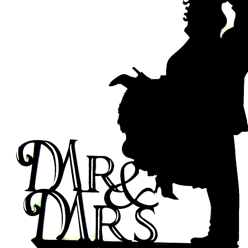 800x800 Free Shipping 2017 Hot Sale Mr.amp Mrs. Kissing Couple Silhouette