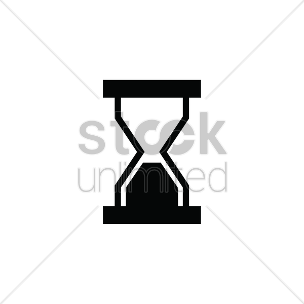 600x600 Hourglass Icon Vector Image