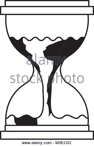300x467 Hourglass With A Earth Globe Flowing Melting Stock Vector Art