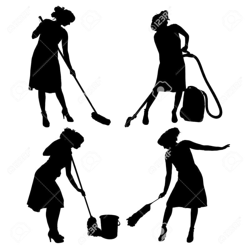 800x800 House Cleaning Lady Clip Art