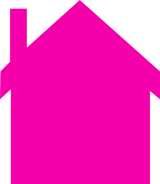 522x598 Pink House Silhouette Clip Art