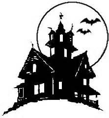 222x241 Haunted House Silhouette Clip Art