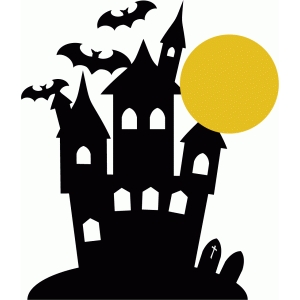 300x300 List Of Synonyms And Antonyms Of The Word Haunted House Silhouette