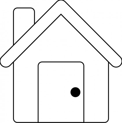 422x425 Modern House Outline Clipart Clipart Panda
