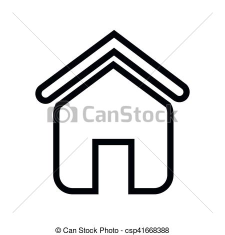 450x470 Home House Silhouette Icon Vector Illustration Design Vector