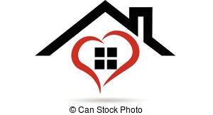 300x162 House And Heart Silhouette Logo House And Heart Silhouette