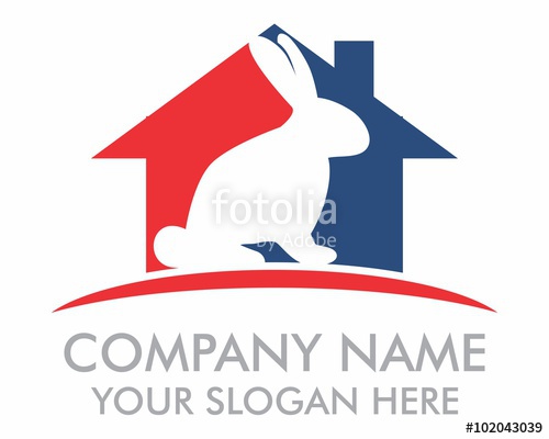 500x400 Rabbit House Silhouette Logo Vector Stock Image And Royalty Free
