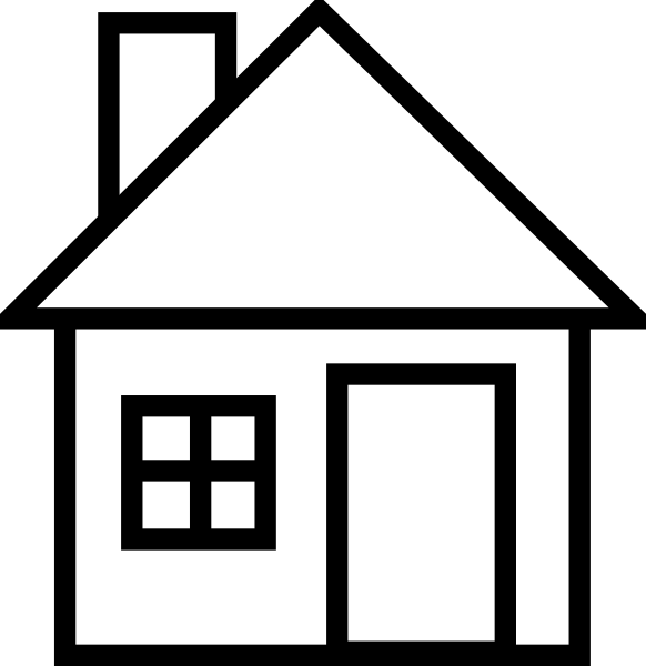 582x600 House Silhouette Graphic Clipart