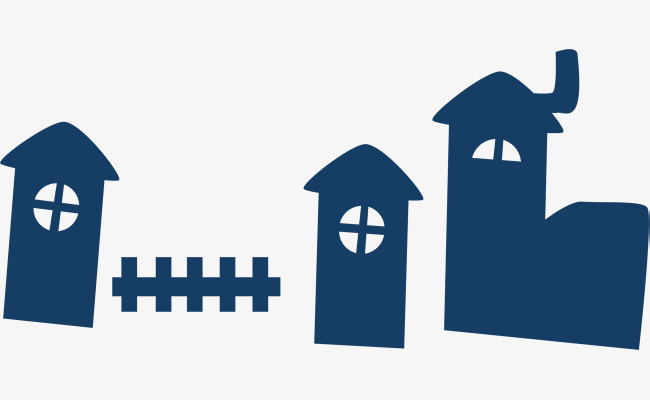650x400 House Png Vector Element, House Vector, Fence, Silhouette Png