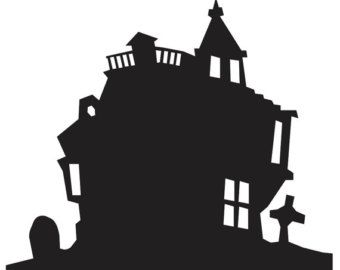 340x270 Haunted House Silhouette Decal Vinyl Sticker For Walls Car Window