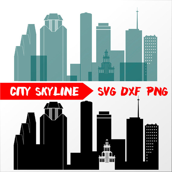 570x570 Houston Vector Skyline Houston Svg Silhouette Svg Dxf