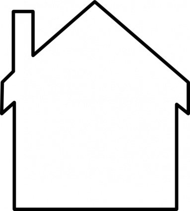 383x425 House Silhouette, Vector Files