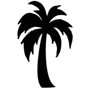 300x300 Palm Tree Shadow Clipart