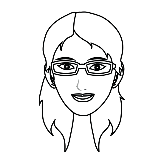 550x550 Silhouette Girl Face Draw Illustration