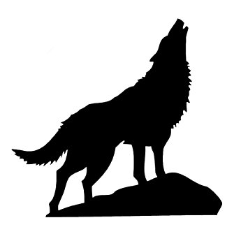 Wolf Howling Silhouette at GetDrawings | Free download