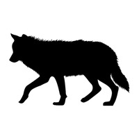 200x200 Shape Shapes Silhouette Silhouettes Animal Animals Wild Wolf