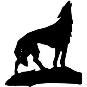 300x300 Wolf Silhouettes Clipart