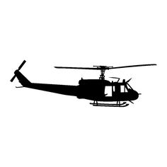 236x236 Huey Helicopter Silhouette Tattoo