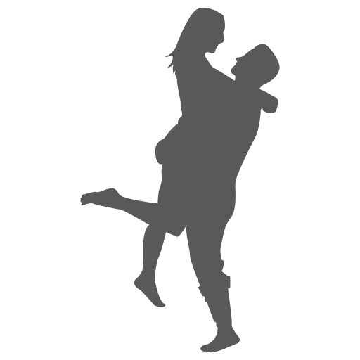 512x512 Hugging Couple Silhouette