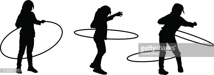 700x245 Girl Playing Hula Hoop Premium Clipart