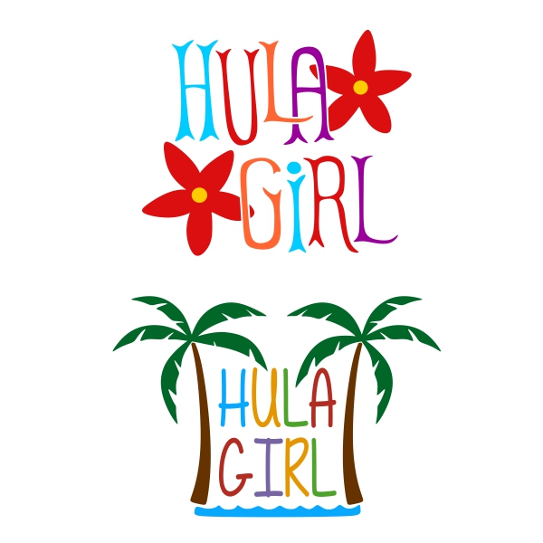 600x600 Hula Dancer Silhouette Cuttable Design
