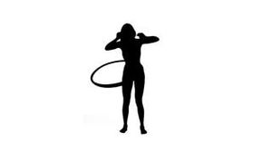 300x169 Silhouette Of Girl Dancing With Hula Hoop Stock Video Footage