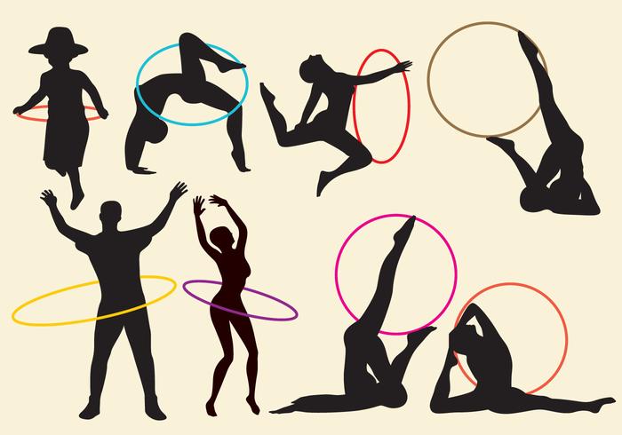 700x490 Hula Hoop Silhouette Vectors