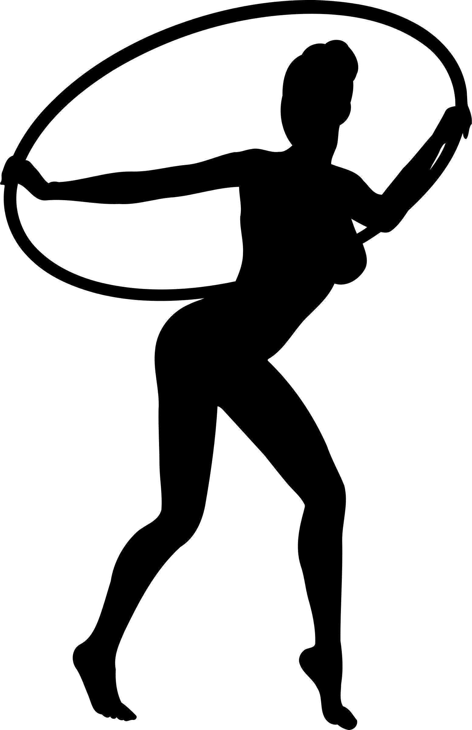 1552x2400 Girl Dancing With Hoop Silhouette Icons Png