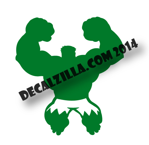 520x506 Hulk Silhouette Decal Sticker