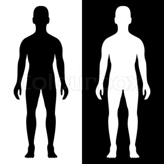 320x320 Human Body Silhouette With Arrows Stock Vector Colourbox
