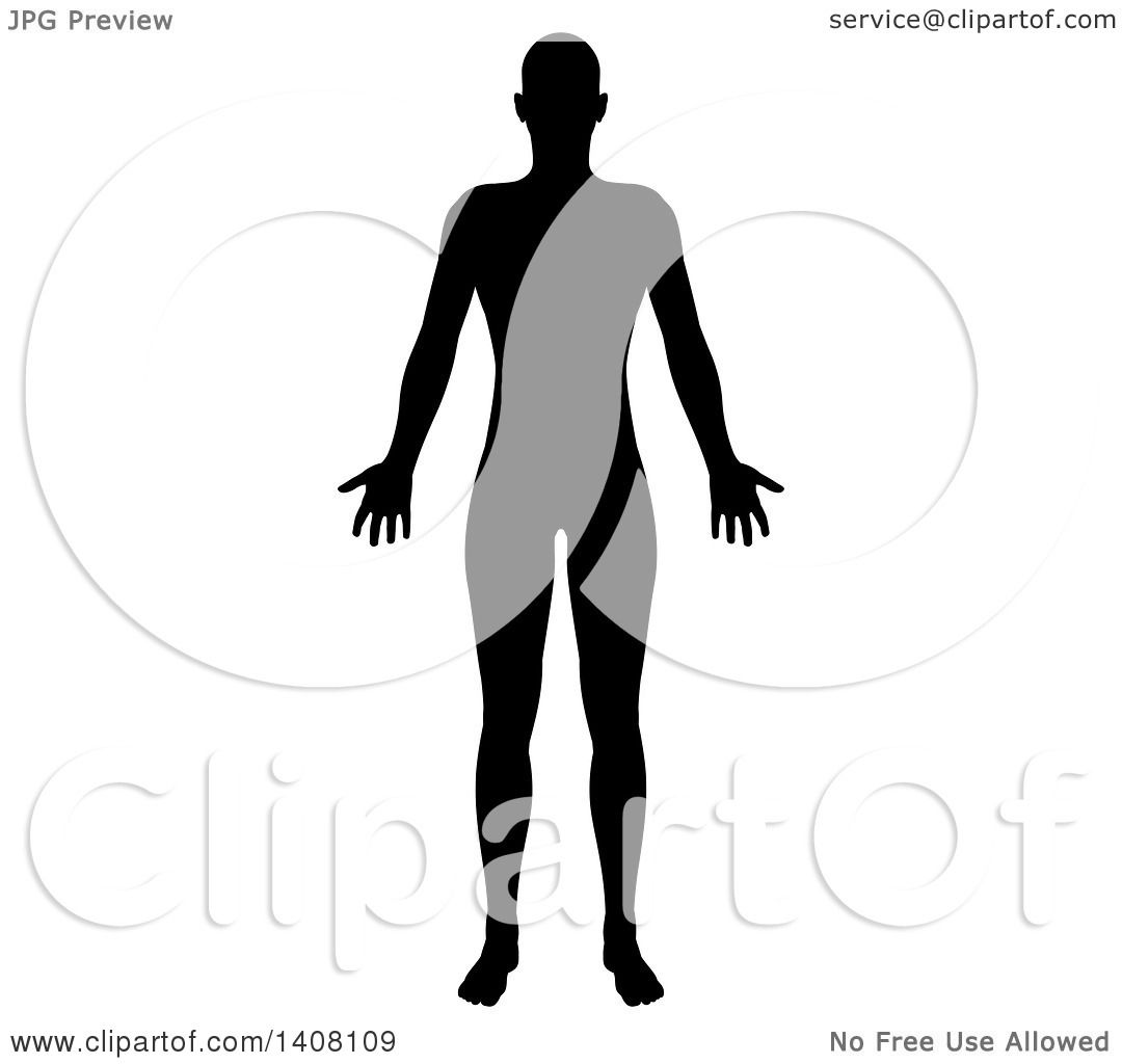 1080x1024 Clipart Of A Black Silhouetted Standing Human Figure