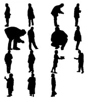 173x200 Martial Arts Silhouettes 3d Model
