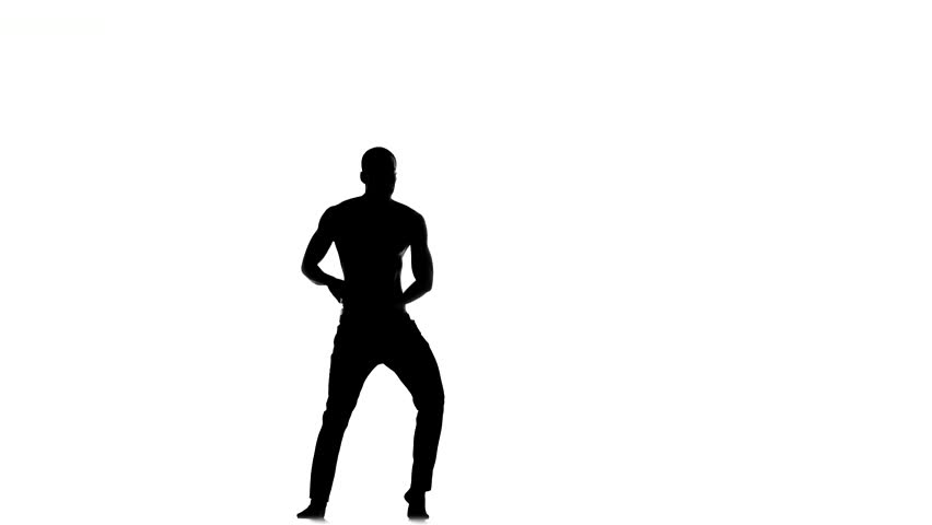 852x480 Silhouette Of A Football Player Kicking The Ball Stock Footage