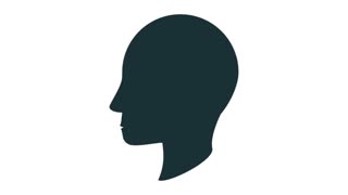 320x180 Silhouette Human Head Brain Intelligence Creative Animation Hd