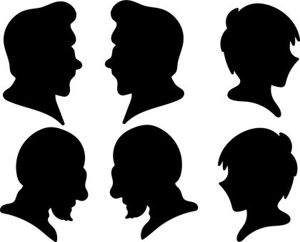 420x340 Free Silhouettes Face, Pictogram, Face