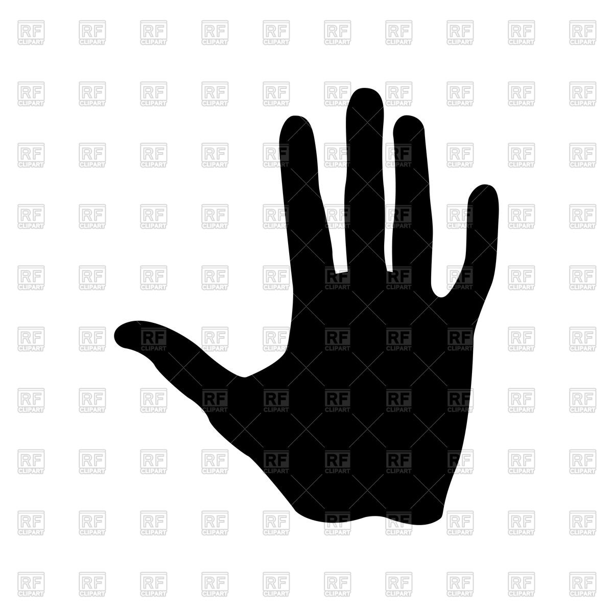 1200x1200 Human Hand Silhouette