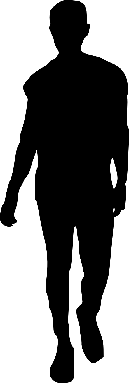 442x1314 20 Man Silhouette (Png Transparent)