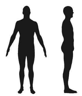 283x331 Fig. 1 Typical Silhouettes Casted By A Human Subject. Left Front