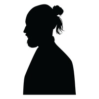 200x200 Silhouette Silhouettes Human Humans People Person Head Heads Half