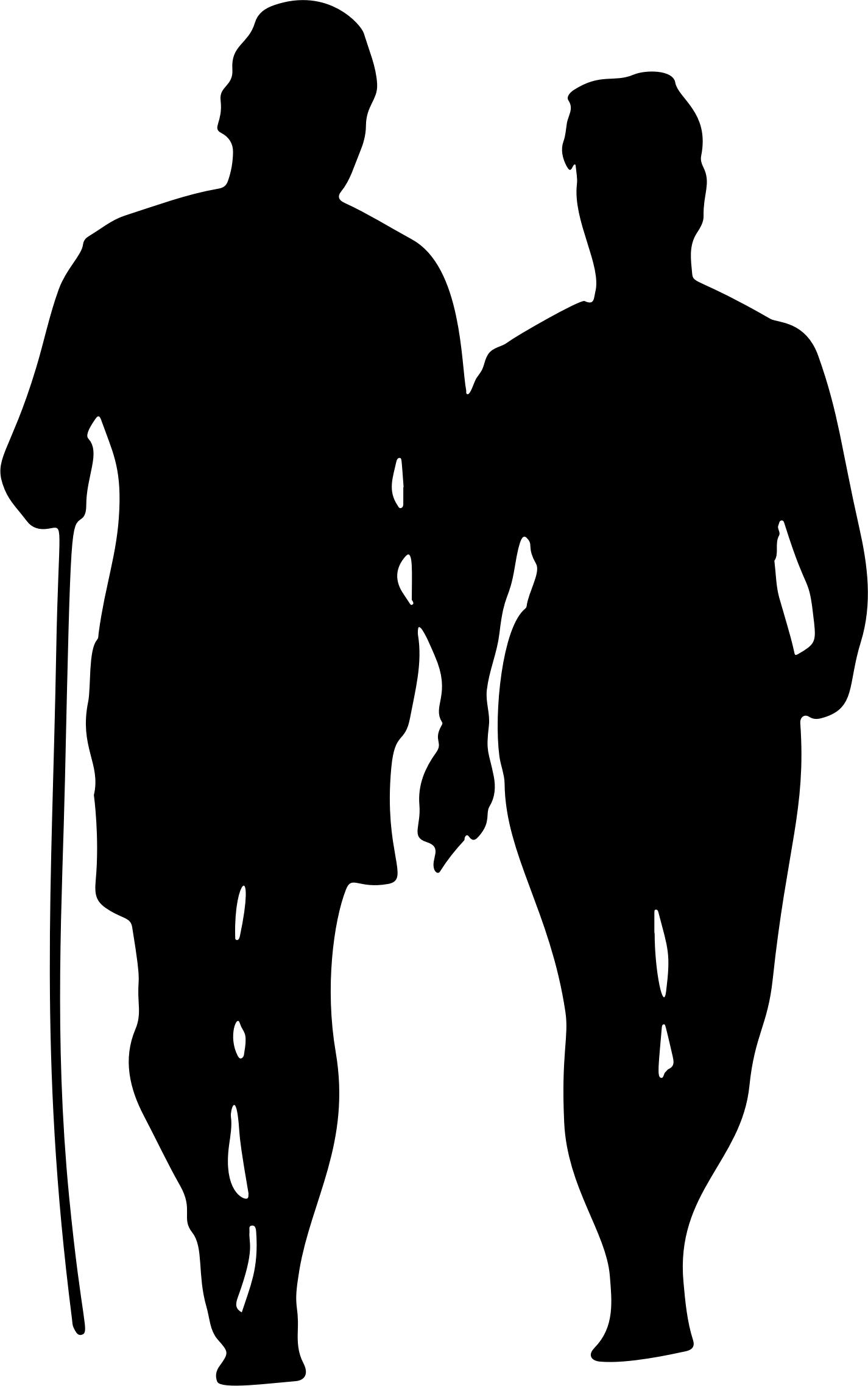 1425x2275 Couple Walking On Beach Silhouette Icons Png