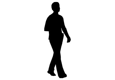 400x277 Human Silhouette Walking