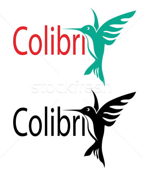 497x600 Flying Hummingbird Logo Vector Illustration Andrii Stepaniuk