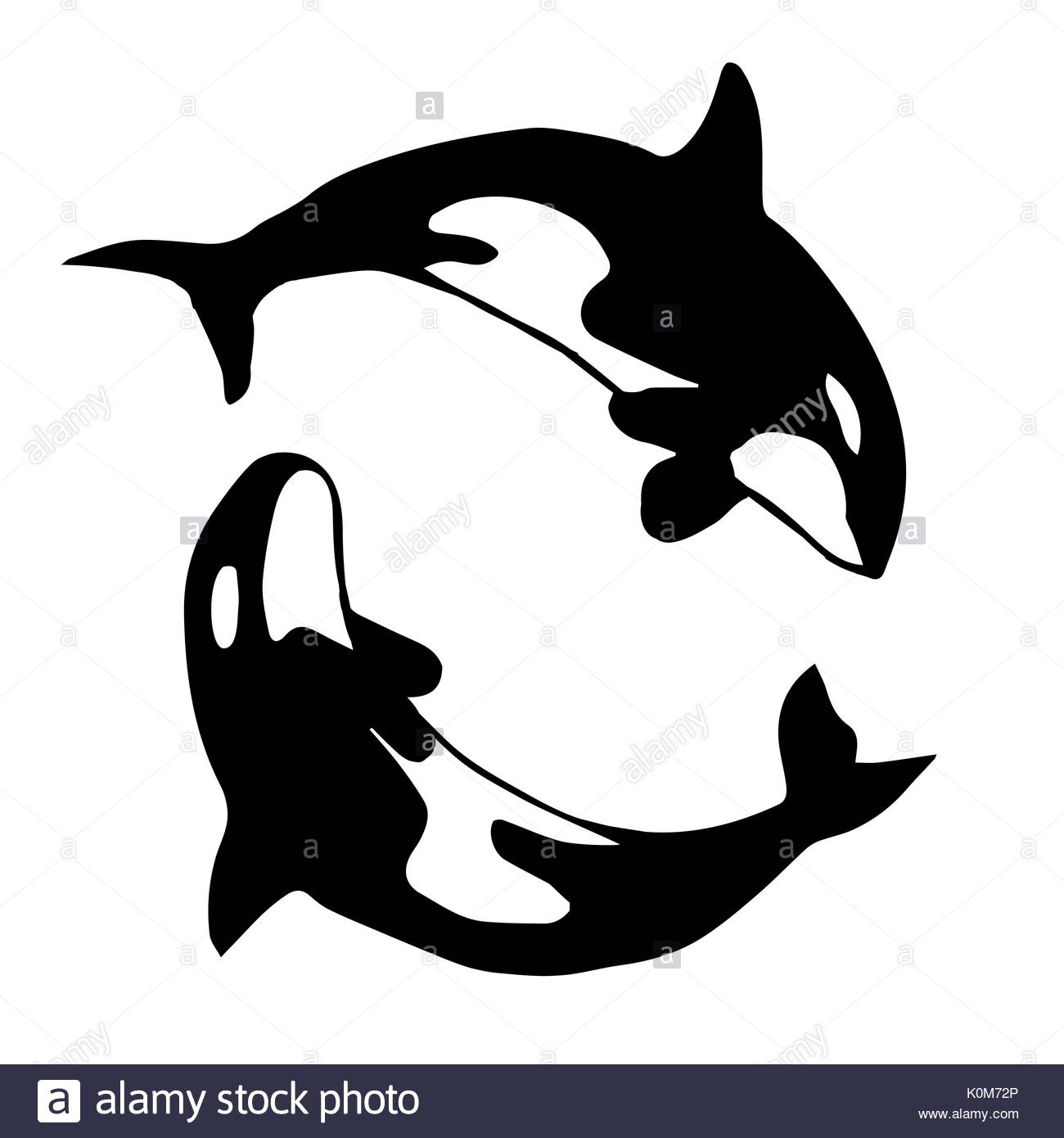 1300x1390 Stunning Whales. Silhouette Of Dancing Mammals Stock Vector Art
